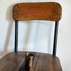 1991 Sara Anderson brass Christmas holiday tea light candle holder